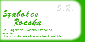 szabolcs rocska business card